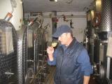 Winzer beim Prüfen des Fortschrittes bei der Weinproduktion.<br />
<br />
Bildquelle: Weingut & Weinstube Probst